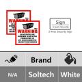 SOLTECH STS-SIGN02 CCTV WARNING SECURITY SURVEILLANCE SIGN 2 PIECES