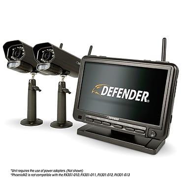 Defender® PHOENIXM2 Digital Wireless Security System with 7” LCD Monitor and 2 Long Range Night Vision Cameras 110-220 VOLTS