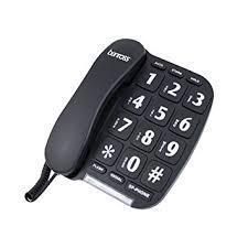 Benross 44570 Jumbo Big Button Home Telephone - Black 220 VOLTS NOT FOR USA