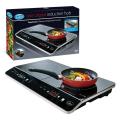 Quest 35840 Benross Digital Induction Hob Hot Plate with 10 Temperature Settings and Touch Control, Double, 2800 W, Black 220-240 Volts NOT FOR USA