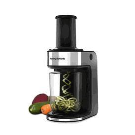 Morphy Richards 432020 Electric Spiralizer  2 blades Spaghetti and Ribbons Silver/Black 220 VOLTS NOT FOR USA