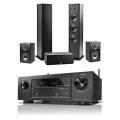 Denon AVRX1400H 7.2 Channel AV Receiver with heOS Integration + 2x Polk Shelf Loudspeaker Polk Speaker Stands + 1x Polk Center Channel Speaker 220 Volts NOT FOR USA