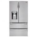LG - LMXS28626S - 28 cu ft Ultra Large Capacity 4-Door French Door Refrigerator, Stainless Steel  110 Volts (ONLY FOR USA)