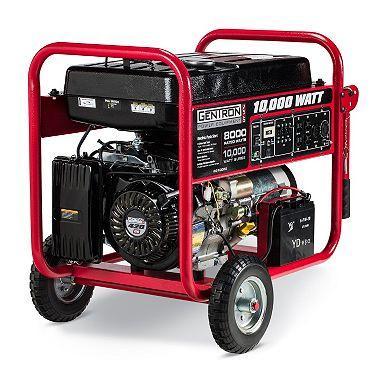 Gentron GG10020 8,000W / 10,000W Portable Gas Powered Generator with Electric Start 110 - 240 Volts