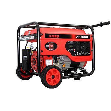 A-iPower AP4000-A 3,000/4,000 Watt Gasoline Powered Portable Generator with Manual Start - Includes Wheel Kit & Handle 110 VOLTS (ONLY FOR USA)