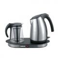 Nikai NKT1730S 220/240v Stainless Steel Kettle with tray & Glass pot 220-240 Volts NOT FOR USA