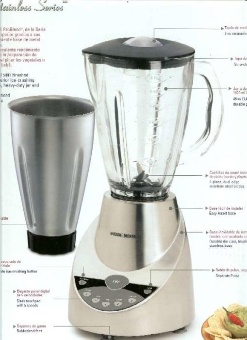 BLACK & DECKER Stainless Steel Blender BL5901 220 volts 220v