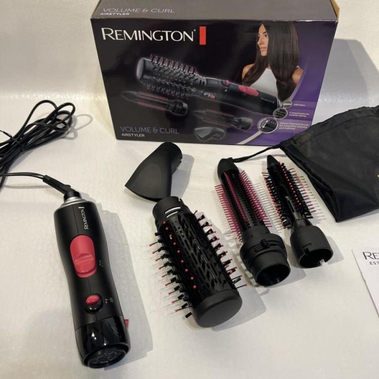 Remington AS7051 Volume and Curl Air Styler Black Pink 220 240 VOLTS NOT FOR USA