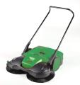 BI BG697 Big Green Commercial Battery Powered Triple Brush Push Power Sweeper, 13.2 gal Green 220 volts NOT FOR USA