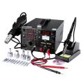 Mbuynow 3 in 1 Soldering Station Solder Rework Tool Set with Hot Air Gun Welder Power Supply, 4 Nozzles + 11 Iron Tips 220V (Not For USA)