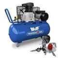 Wolf Dakota 90 Litre, 3HP, 14CFM, 240v, MWP 150psi, 10BAR Twin Cylinder Pump Belt Driven 220 VOLTS NOT FOR USA