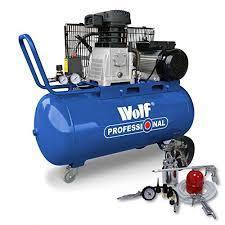 Wolf Dakota 90 Litre, 3HP, 14CFM, 240v, MWP 150psi, 10BAR Twin Cylinder Pump Belt Driven 220 VOLTS NOT FOR USA