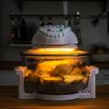 Multifunctional 03001 Halogen Oven Glass Bowl with Capacity of up to 12 Litres. 1,400 White Combination Oven 220 Volts (NOT FOR USA)