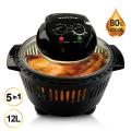 AUCMA Halogen Oven 12 Litre with Lid Heat & Resistant Basket Halogen Digital Convection Oven Air Fryer with 60min Timer, Adjustable Temperature Control, 220 VOLTS (NOT FOR USA)