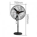 Standventilator Pedestal Fan, 26 Inch Floor Fan, 3-Stage Control, Fan Head With Oscillating Motion And Tilt To Rear 220 VOLTS NOT FOR USA