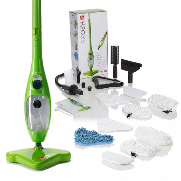 5 in 1 Steam Mop X5 Multi Functional Steamer Use H2O Water Cleaner Kitchen AU 