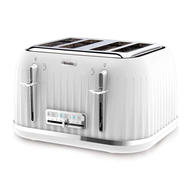 BREVILLE VTT470 4 SLICES TOASTER 2000 WATT POWER CAPACITY - WHITE 220-240  VOLT 50 HZ NOT F