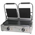 DAVLEX Double Panini Maker Press, Contact Grill, Electric Twin Pannini Machine Commercial sandwich press and toaster, 220VOLT(NOT FOR USA)