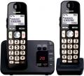 Panasonic KX-TGE722EB Cordless Telephone & Digital Answering Machine Twin Handset 220 volts NOT FOR USA