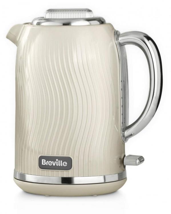 breville vkt091 flow electric kettle, 3 kw fast boil, mushroom cream