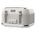 Breville VKT891 Flow 4-Slice Toaster with High-Lift and Wide Slots, Mushroom Cream 220-240 VOLTS (NOT FOR USA)