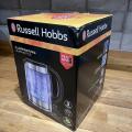 Russell Hobbs 21600-10 Illuminating Glass Kettle, Black, 1.7 Litre, 3000 Watt [Energy Class A] 220-240 VOLTS (NOT FOR USA)