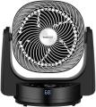 Geek Aire Fan, Air Circulator 3D Oscillating Floor Fan, High Velocity Table Fan with 4 Speeds, 6h Timer, AI Mode, Cooling Fan Compatible with Alexa, Google, App and Remote Control, Black