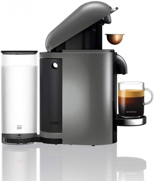 Nespresso XN902T40 Pod Coffee Machine Krups Vertuo Bundle Titanium 220 VOLTS NOT FOR USA