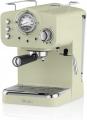 Swan SK22110GN Espresso Coffee Machine, 15 Bars, Milk Frothier, 1.2L Tank, Green 220 volts NOT FOR USA