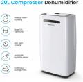 Pro Breeze PB-08-UK 20L/Day Dehumidifier with Digital Humidity Display 220 VOLTS NOT FOR USA