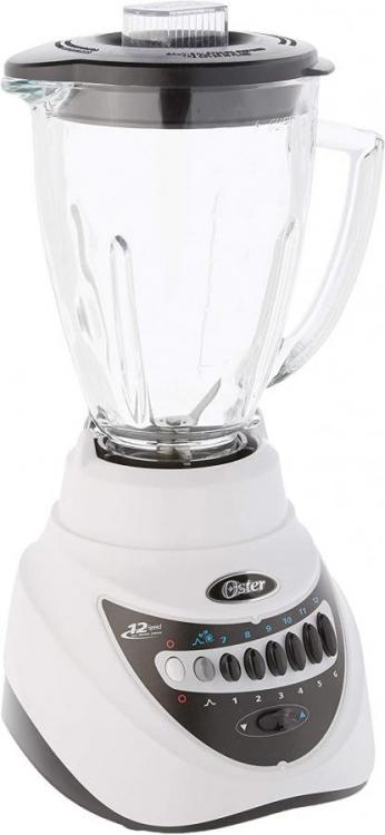 Oster BLSTEG7805W Glass Jar Blender, 12 Speed 6-Cup, White 220 VOLTS NOT  FOR USA
