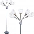 Lightaccents 1619798220 with 5 Adjustable White Acrylic Room Light - Silver 220 volts NOT FOR USA