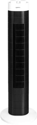 Basics 3 Speed Oscillating Portable Tower Fan with Timer, 45 W NOT FOR USA