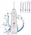 H2ofloss Water Flosser Professional Cordless Dental Oral Irrigator - Portable and Rechargeable IPX7 Waterproof Water Flossing for Teeth Cleaning,300ml Reservoir Home and Travel (HF-6)  NOT FOR USA