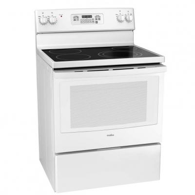 MABE EML735BBF 4 RADIANT BURNERS ELECTRIC COOKER White, Self cleaning 220 VOLTS NOT FOR USA