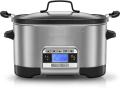Crockpot Multi-Cooker, Programmable with Slow Cooker, Saute, Roaster & Food Steamer, 5.6L (6-7 People), Removable Bowl [CSC024]      220-240 VOLTS NOT FOR USA
