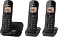 Panasonic KX-TGC41 Digital Cordless Phone with Nuisance Call Blocker, speakerphone and call waiting - Black (Pack of 3) 220 volts not for usa