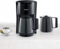 SEVERIN KA 9252 Filter Coffee Maker with 2 Thermal Jugs, Approx. 1000 W, up to 8 Cups, Swivel Filter 1 x 4 with Drip Lock, Automatic Shut-Off, Brew Lid, Black 220V 240 Volts NOT FOR USA