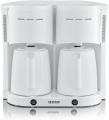 Severin KA 5830 Duo Filter Coffee Maker with 2 Thermal Jugs for up to 8 Jugs Each 2 x 1,000 Watt White 220V 240 Volts NOT FOR USA