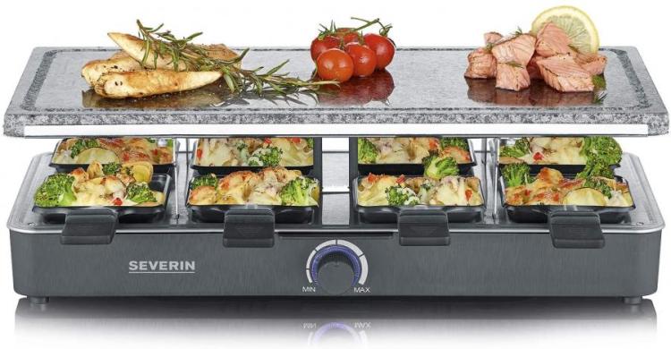 ruw wandelen Hamburger Severin RG 2372 Raclette Grill with Cooking Stone for 8 Persons, 1300 W,  Black 220V 240 Vo