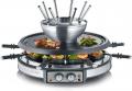 Severin Raclette-Partygrill & fondue inox combination-with natural grill stone and with 1900 W of power RG 2348, Plastic, Stainless Steel, black 220V 240 Volts NOT FOR USA