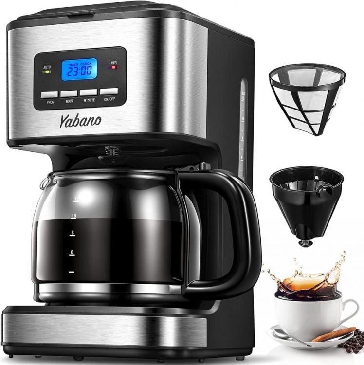 Yabano Coffee Maker, Filter Coffee Machine with Timer, 1.8L Programmable  Drip Coffee Maker 900W 220 Volts not for usa