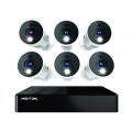 Night Owl Expandable 8 Channel Wired Bluetooth DVR with (6) Wired 4K UHD Spotlight Cameras with Audio and 2TB Hard Drive 110-240 volts for worldwide use