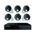 Night Owl Expandable 8 Channel Wired Bluetooth DVR with (6) Wired 4K UHD Spotlight Cameras with Audio and 2TB Hard Drive 110-240 volts for worldwide use