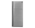 Sharp SJ-GP70D-S 220 volt Refrigerator Top Freezer with Inverter Technology 220v 240 volts 23 Cu Ft Top Mount 2 Glass Door Silver 220-240 volts Not FOR USA