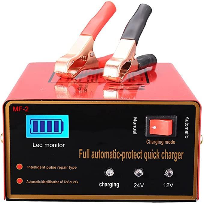 Aibeau Car Battery Charger 10A 12V 24V Smart Charger Monitor Charge Maintain Battery Suitable for Most Types of 2AH-150AH Lead Acid Batteries 