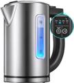 3000W Electric Kettle Temperature Control with Color Changing LED Indicator,Kettle with Auto Shut - Off Protection, Stainless Steel, 1.7L, Easy View windows 220-240 volts Not FOR USA