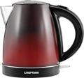 Chefman Colour-Changing Electric Kettle with Auto Shut-off, Fast-boiling Water Heater, Lifts from Base for Cordless Pouring, Stainless Steel BPA-free Interior, 1.7 Litre, Black/Red 220-240 volts Not FOR USA