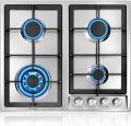 Gasland Chef GH60SF Built-In Gas Hob Stainless Steel 4 Bulbs Gas Installation Self-Adhesive Gas Hob LPG/Natural Gas 220 VOLTS NOT FOR USA