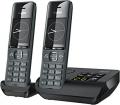 Gigaset Comfort 520A Duo - 2 cordless DECT phones with answering machine - Elegant design - Best audio quality with hands-free function - Call protection - Address book 200 contacts, titanium black 220-240 volts Not FOR USA